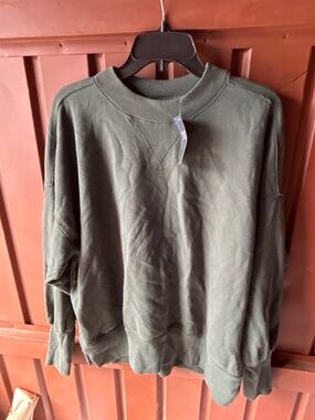 Abercrombie & Fitch Crewneck Pullover Sweater Dark Green Medium Women